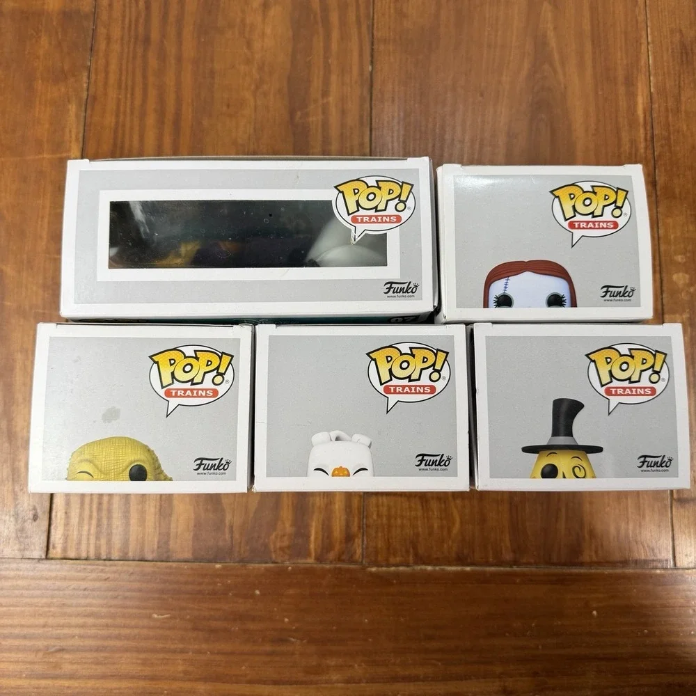 Disney Nightmare Before Christmas Funko Pop Train Set Lot Jack Sally Box Wear